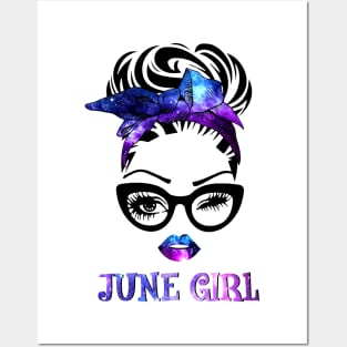 June Girl Galaxy Posters and Art